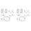 2X Replacement Roller Blind No Drilling17 mm Roller Blind Holder Window Double Roller Blind Clamp Holder Chain Hoist 1