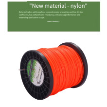 1LBx2.4mm Spiral Grass Cut Strimmer Graphite Filling Cord Nylon String Lawn Mower Orange Twisted Shape