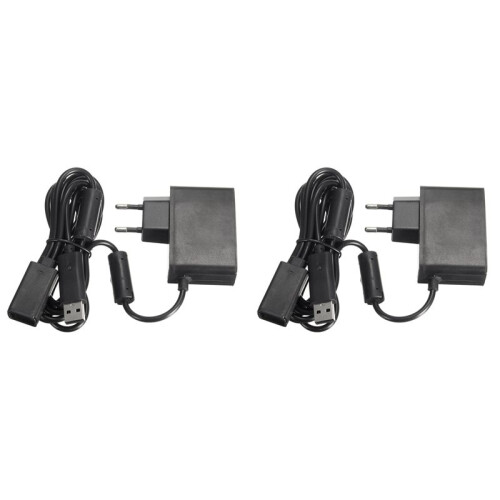 2X USB AC Adapter for  360 Kinect Sensor, Power Supply for  360 Game Console EU Plug