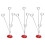 3X Heart-Based 4 Standing-Heart Wire Holders Photo Card Note Memo Clips Tree 1