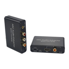 2X 192KHz ARC Audio Adapter Extractor Digital to Analog Audio Converter DAC SPDIF Coaxial RCA 3.5mm Jack Output