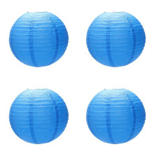 4 X Chinese Japanese Paper Lantern Lampenschirm für Partyhochzeit, 40Cm (16 Zoll) Marineblau