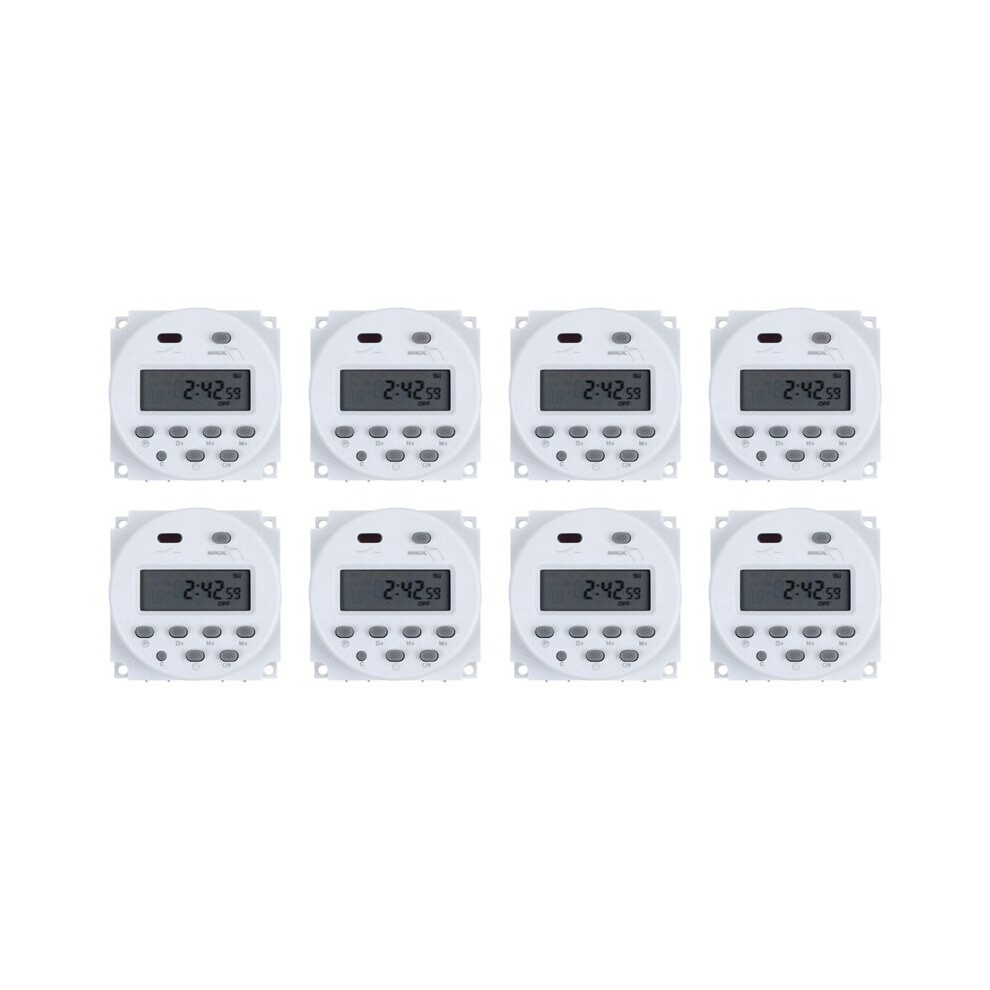 8X 12V Digital Lcd Power Programmable Timer Relay 16A Amps 6032651076756