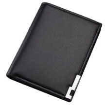 Men's Wallet Pu Leather Double Fold Men's Wallet Casual Close-Fitting Multi-Function Leather Bag Clutch Bag(Black)