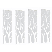 4X 3D Acrylic Tree Mirror Wall Sticker Removable DIY Art Decal Home Decor Mural 100X28CM