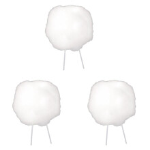 3X 3D Cloud Cake Topper Cotton Cloud Lights Cake Lamp Baking Cake Topper Supplies Decoration for Birthday Party