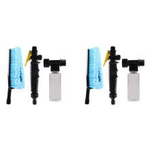 2X Car Wash Brush Water Spray Cleaning Tool Soft Bristle Long-Handled Duster
