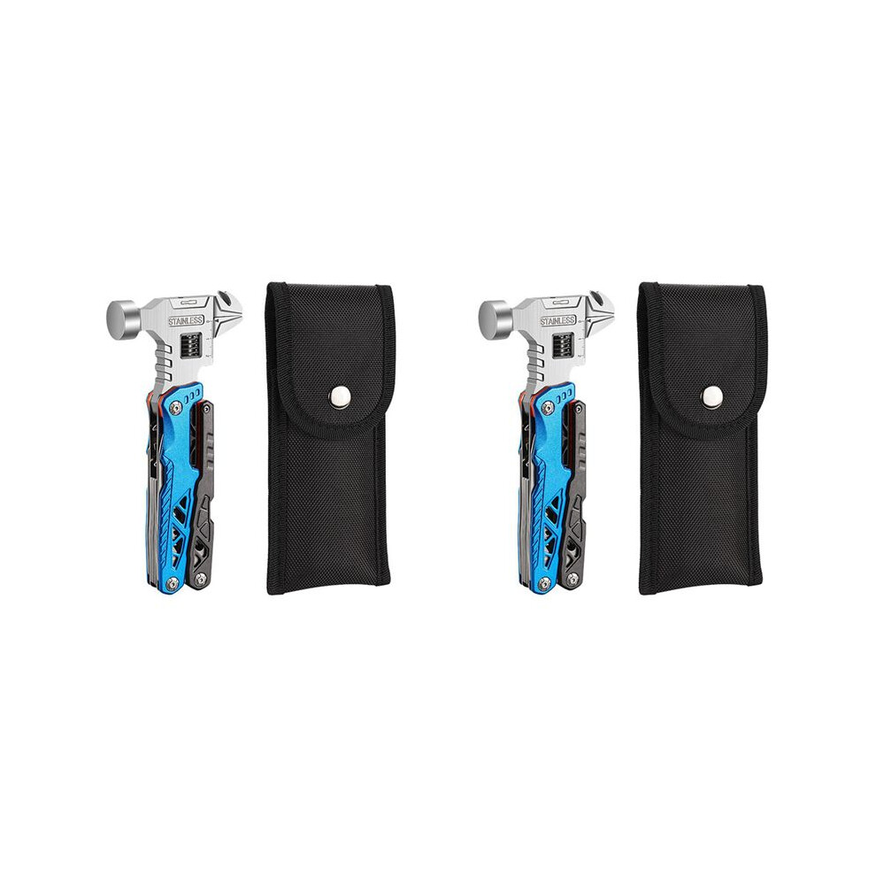 2X Multifunctional Round-Headed Hammer Folding Nail Hammer Pliers Emergency Vehicle-Mounted Combined Hammer 6032160366584
