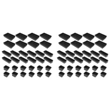 Werkzeugkasten-Organizer und Ablage, Werkzeugkasten-Schubladen-Organizer, Werkzeugkasten-Organizer, Tablett-Trenner-Set, Schwarz, 64 Stück
