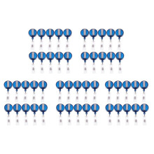50 Retractable Reel ID Badge Lanyard Name Tag Key Card Holder Belt Clip Color: Amount:50 Pcs