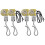 Ceiling Fan Light  Zing Ear ZE-109 Two-Wire Light  with Pull Cords for Ceiling Light Fans Lamps 4Pcs Silver 1