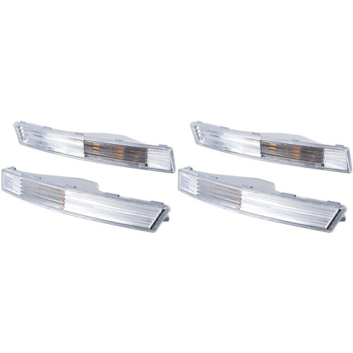 Front Bumper Side Turn Signal Indicator Light Cover Compatible for-   B6 2006-2010 2 Pair