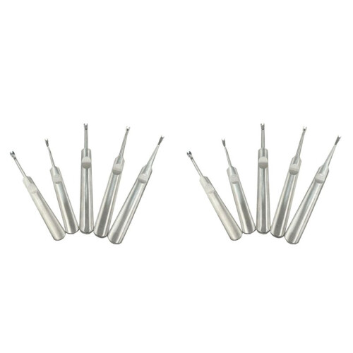 10Pcs U V Shaped Stitching Groover Skiving  Beveler Leather  Leather DIY Tool Kit