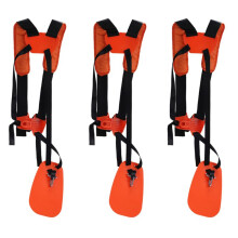 3X Double Shoulder Strap Grass Trimmer Brush Cutter Harness Belt Garden Power Pruner Yellow
