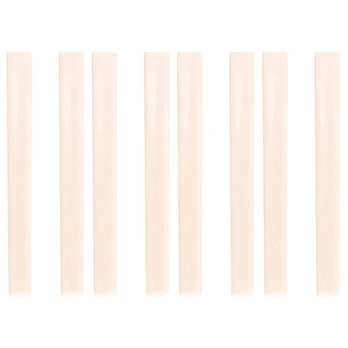 8 Pcs Spare Part Beige Plastic Bridge Saddle Nut for Classical Guitar