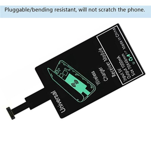 4X  Wireless Charging Receiver Universal Fast Wireless Charger Adapter(for Micro-USB A)