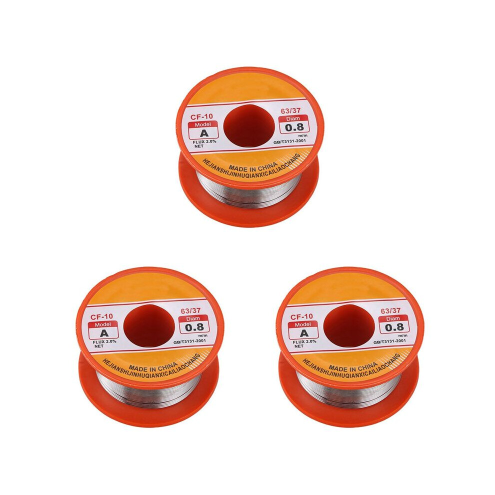 Photos - Safety Equipment 3X Tin Lead Solder Core Flux Soldering Welding Solder Wire Spool Reel 0.8mm 63/37
