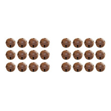 24 PCS 40mm Rusty Metal Star Cutout Jingle Bells for Christmas Holiday  Indoor Outdoor Home Party Decorations