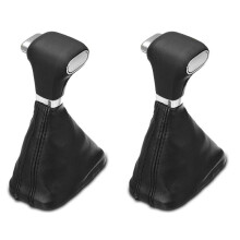 2X Car AT Car Gear Shift Knob Gaitor Shifter Lever Gear Stick Knob Leather Cover for Bora