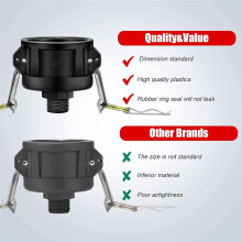 275 330 Gallon IBC Tote Fittings Adapter 2 Inch Tote Tank Drain Adapter with Camlock Garden Hose Connection