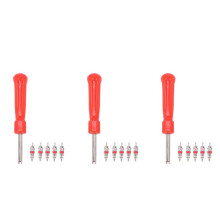 3X Tool Demonte Valve Tire + 15 Valve for Car Bike Motorcycle