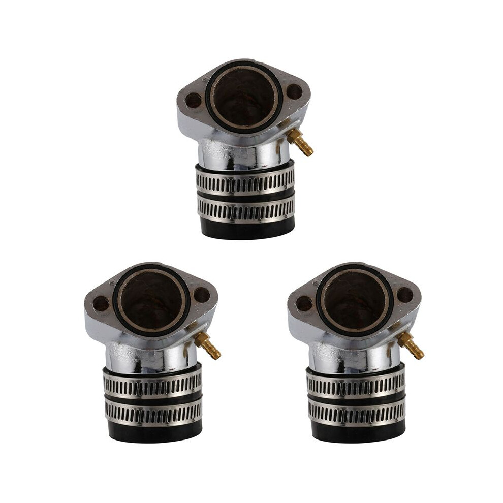 3X Engine Carburetor Aluminum Alloy Angled Adapter Inlet Intake Carb Manifold For Gy6 150Cc Scooter Go Kart 6032833006359