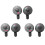 6Pcs Public Toilet Door Locking Rotating Red Green Indicator Knob Lock 1