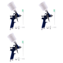 3 Set 1.0MM Nozzle H-2000 Professional HVLP Spray Gun Air Paint Spray Guns Airbrush for Painting Car Aerograph