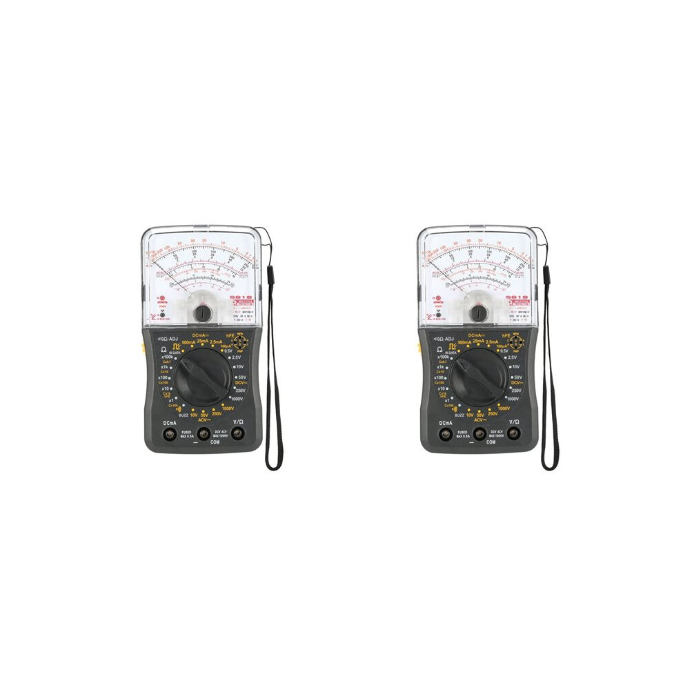 2X High Precision Handheld Analog Multimeter Ac/ Voltmeter Ammeter Resistance Continuity Capacitance Diodes Tester 6031893152389
