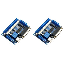 2X Driver Board MACH3 Engraving Machine 5 Axis CNC Breakout Board with Optical Coupler