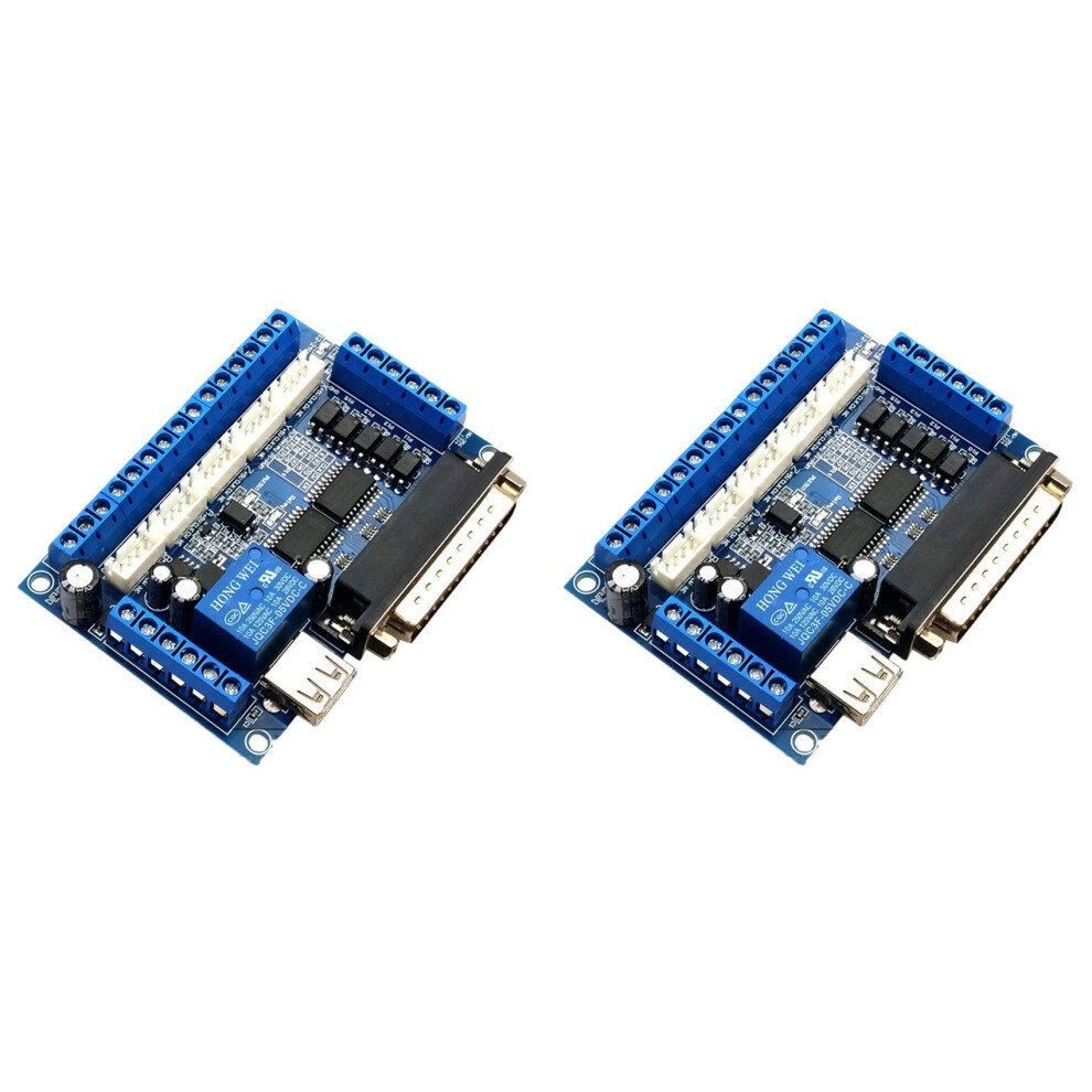 2X Driver Board Mach3 Engraving Machine 5 Axis Cnc Breakout Board With Optical Coupler 4711791523307