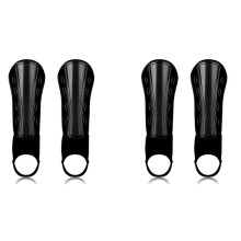 2X Soccer Shin Guard Slip for Kids Padded Shin Protection Equipment with Ankle Support Adjustable Straps,10X22cm