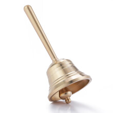 Homelavie Small Solid Brass Hand Call Bell for Seniors, Bedside,Teacher and Bedridden, Wedding Bell, Dinner Bell, Tibetan Bell, Meditation Bell Class