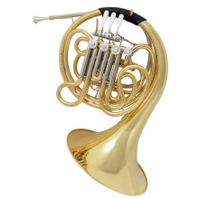 Professional Double French Horn Brass Instrument with Bright Tone and Durable Brass Construction
