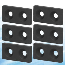 CNC-Maschinenprofile Enddeckelplatte 10 Stück Schwarz Aluminiumlegierung Doppelbohrungen