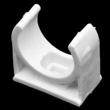 30 Pcs 20mm Diameter White PVC Water Supply Pipe Clamps Clips Fittings