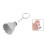 2X Keychain Handtasche Split Ring Kunststoff Badminton Keyring Dekoration Weiss 3