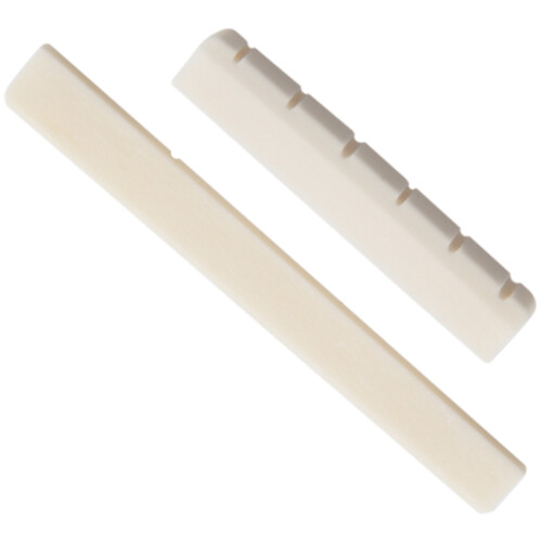 4X Classical Guitar Bone Slotted Saddle Nut Set 2