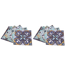 2er Set grüne Keramikfliesenaufkleber 20x20cm wasserfest Retro-Dekor