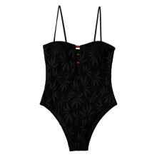 Modern Women's Cutout Conjoined Swimwear High Cut-Black S