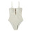 Stylish Women's Conjoined Bathing Suit Feature High Cut-White L 1
