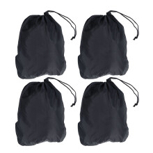 4PCS Car Rearview Mirror & Faucet Frost Guard Cover 190T Polyester Black
