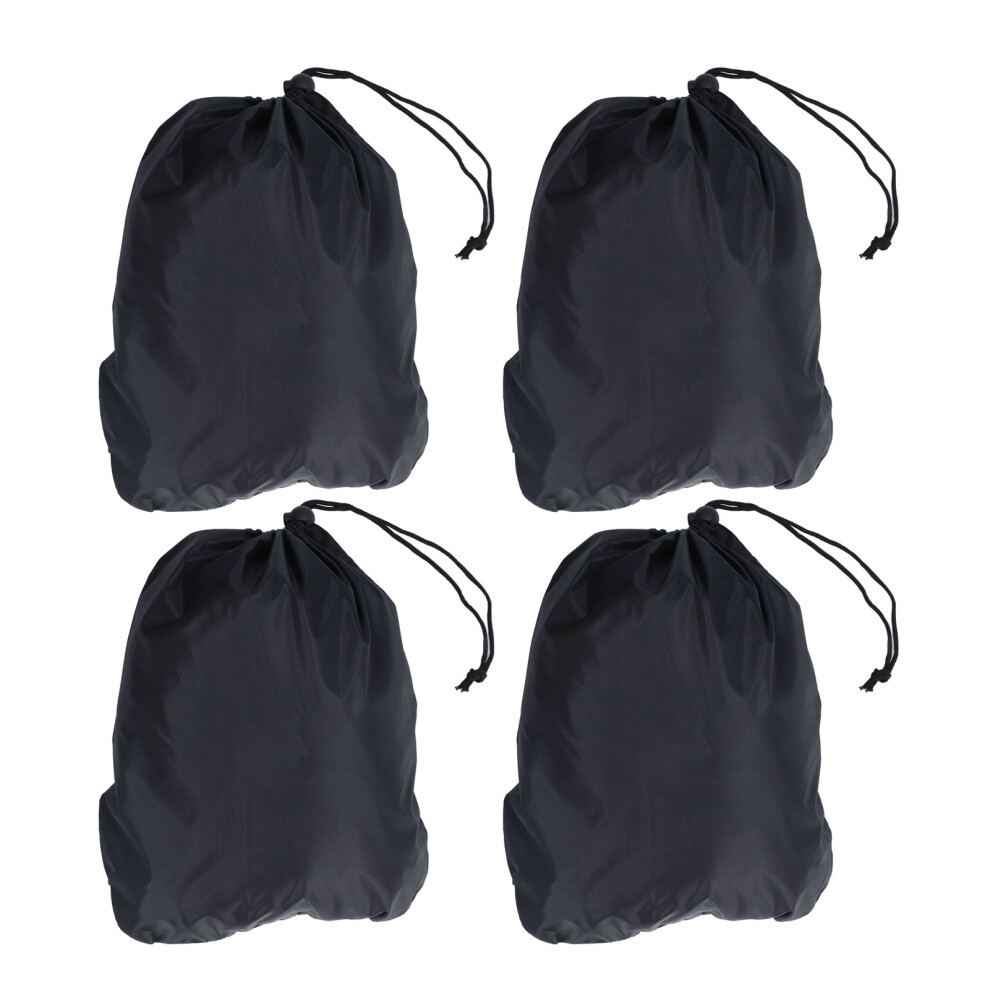 4Pcs Car Rearview Mirror & Faucet Frost Guard Cover 190T Polyester Black 9411390550302