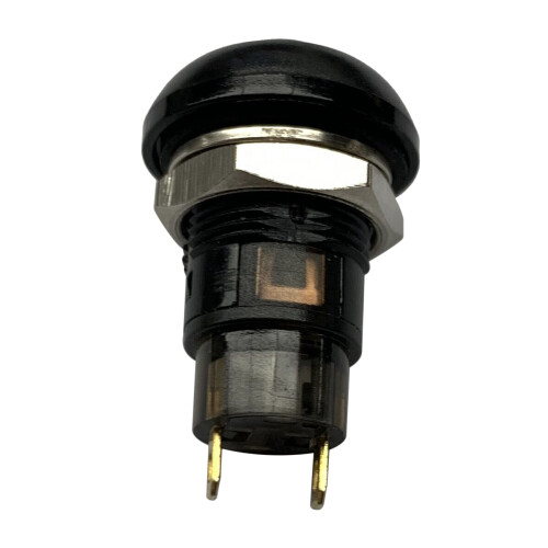 5X -Off Latching Waterproof 12mm Push Button  SPST 2A IP67, Black 1