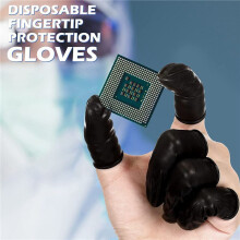 4000 Pcs Disposable Latex Finger Cots Protective Fingertips Gloves Black Anti Static Finger Cots Rubber Finger Sleeves