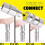 3 Set 1/2Inch NPT Hydraulic Coupler Skid Steer  Flat Face Quick Connect Couplings with 2PCS Dust Cap 2