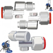 Paquete de 3 Juntas Giratorias para Pintura Sin Aire Compatibles con 235486, Rosca de 7/8 Pulgadas, Rotación de 180, Alta Presión