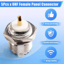 UHF Female SO239 Flange Mount RF Connector Adapter Test Converter Panel Chassis Mount Handle RF Coax Cable 2Pcs