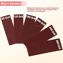 120 Delar 800 Grit Micro-Detail Sander Paper Kit 3,5 X 1,2 Tum Kardborreband, Refill för Detaljslip, Efterbehandling