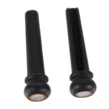 Ebony Wooden Acoustic Guitar Bridge Pins Set with End Pins for Secure String Seating